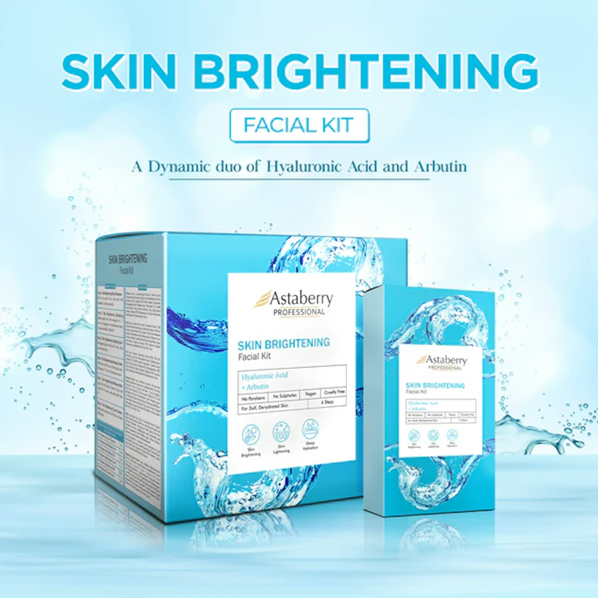 Professional Skin Brightening Facial Kit | 6 Steps 1 Facial Kit Set