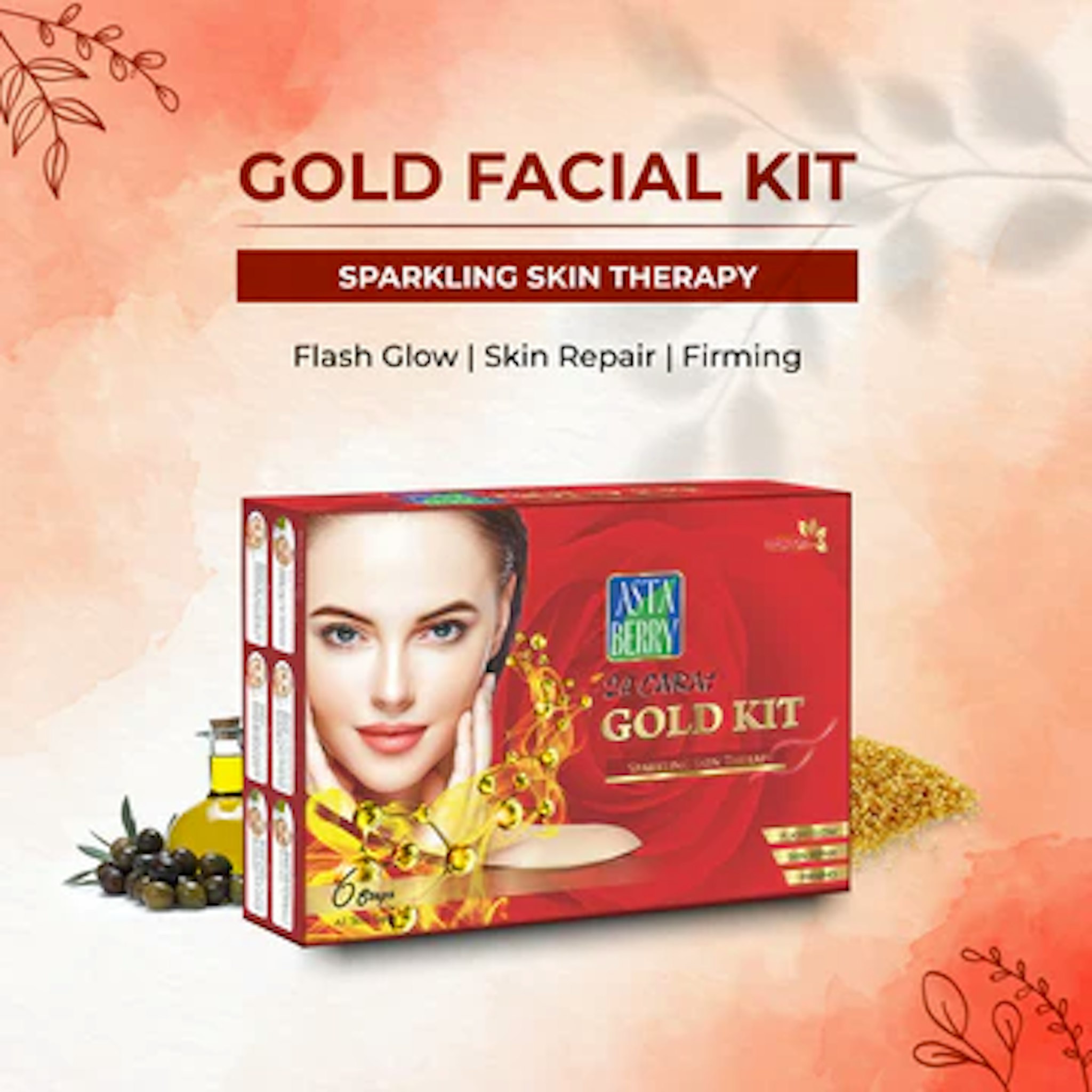 Gold Facial Kit | 6 Steps  100 gm