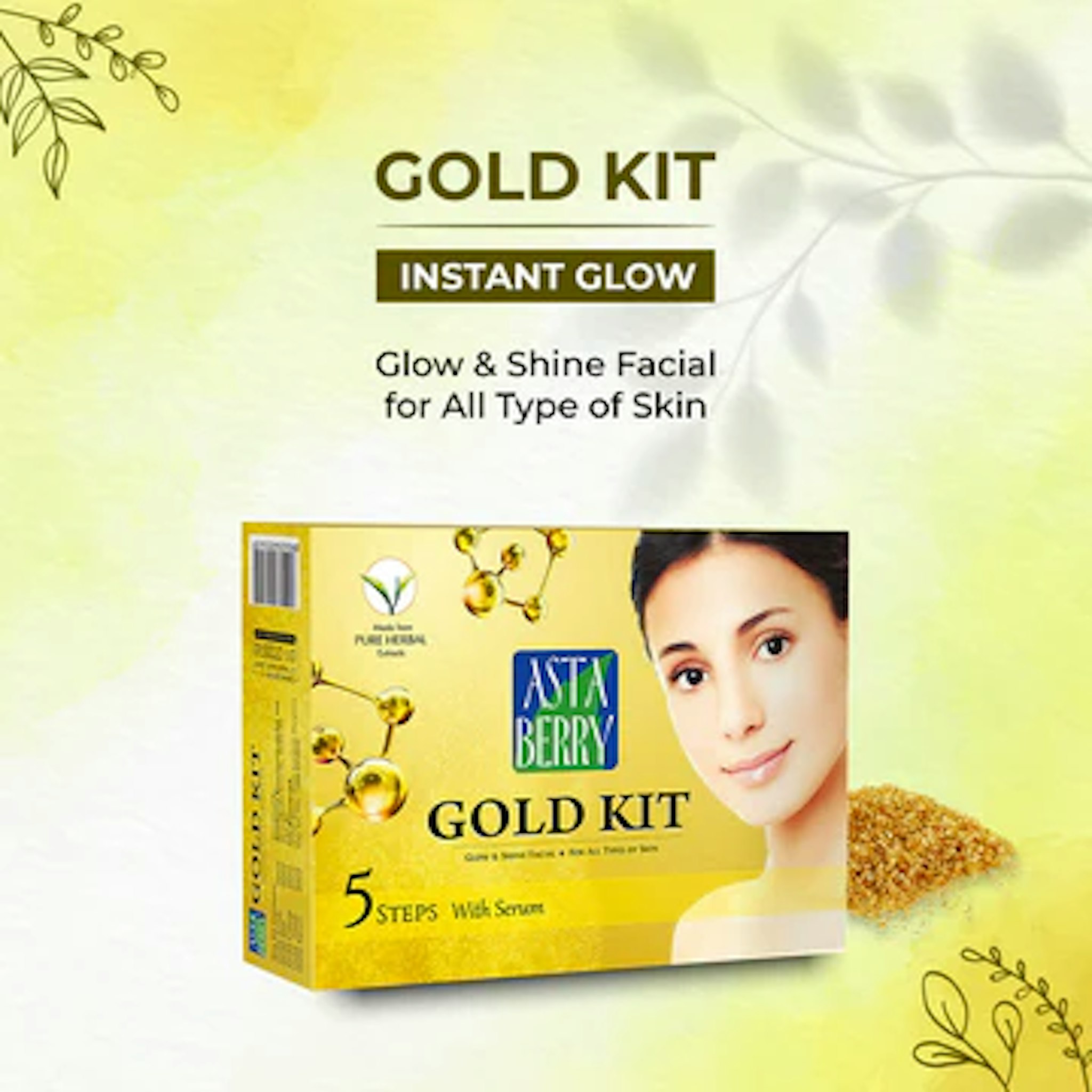 Gold Facial Kit | For Glow & Shine  100 gm