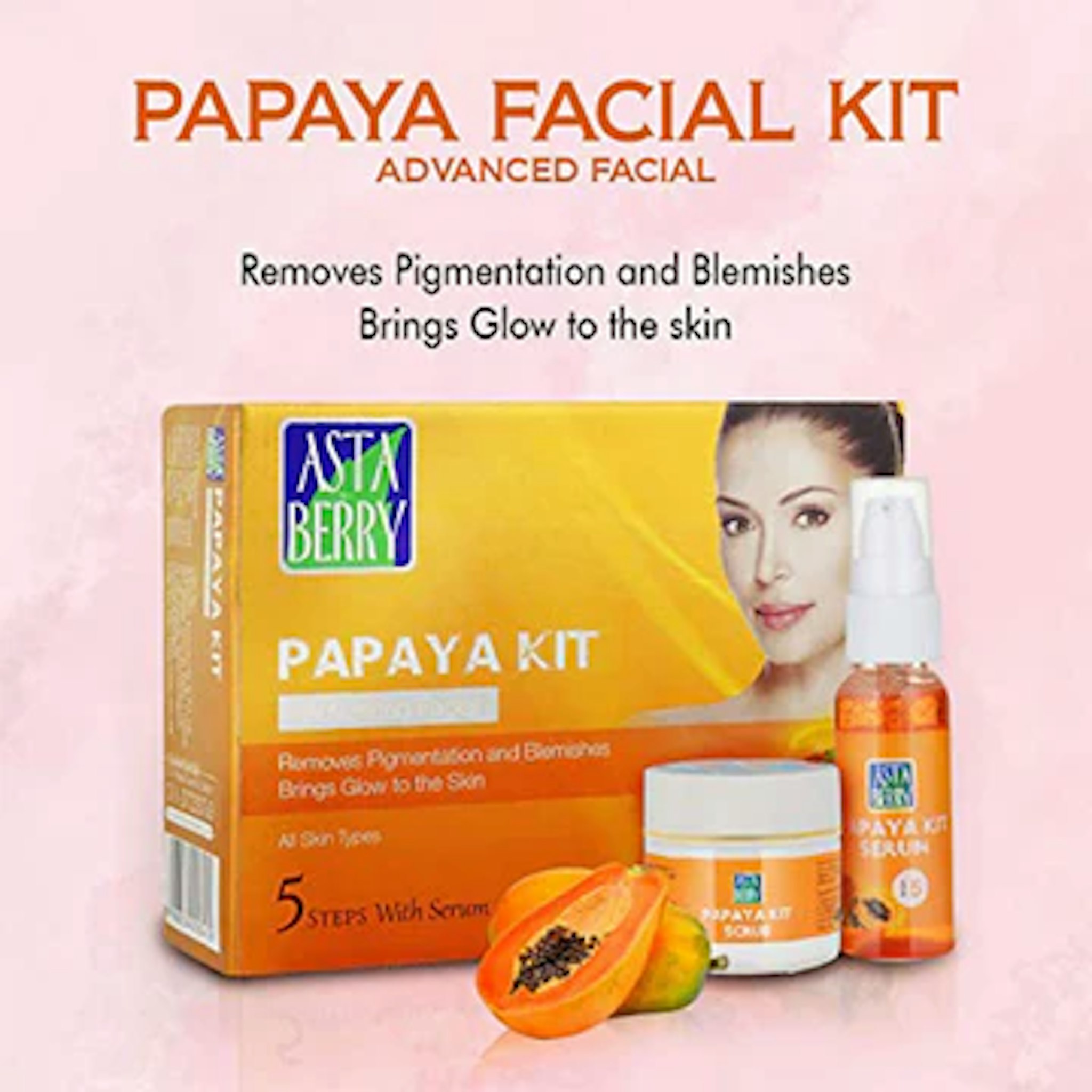 Papaya Facial Kit | Removes Pigmentation & Blemishes  100 gm