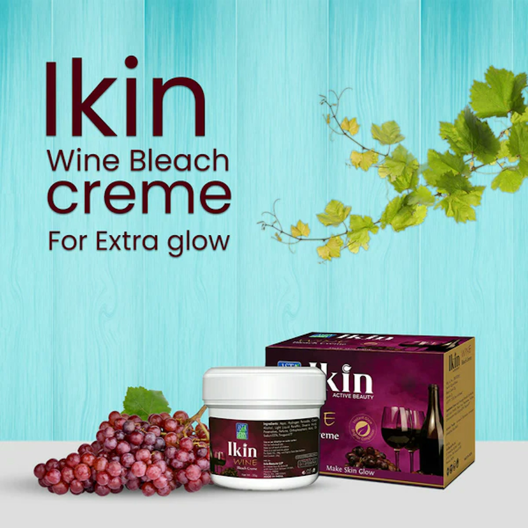 Ikin Wine Bleach For Extra Glow  15 gm 