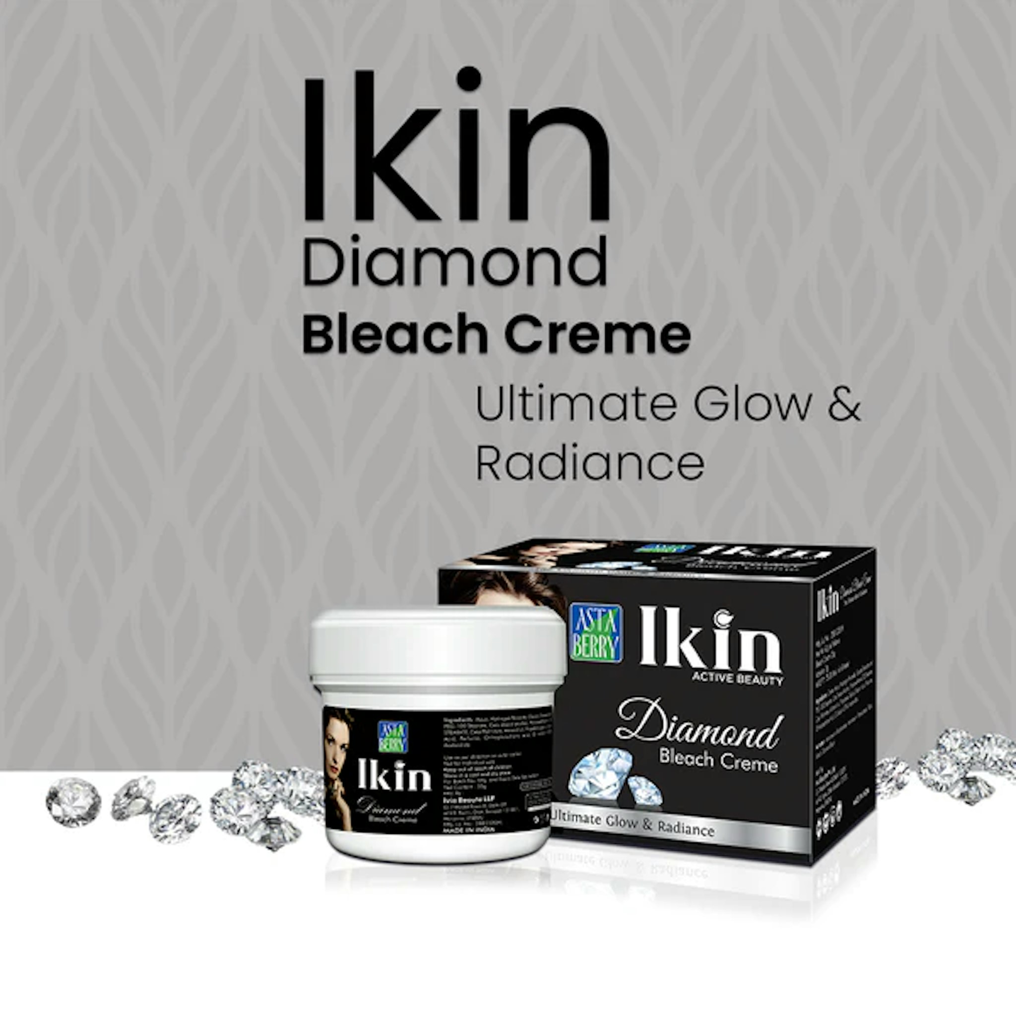 Ikin Diamond Bleach | Ultimate Glow And Radiance 250 gm + 50 gm free =300 gm