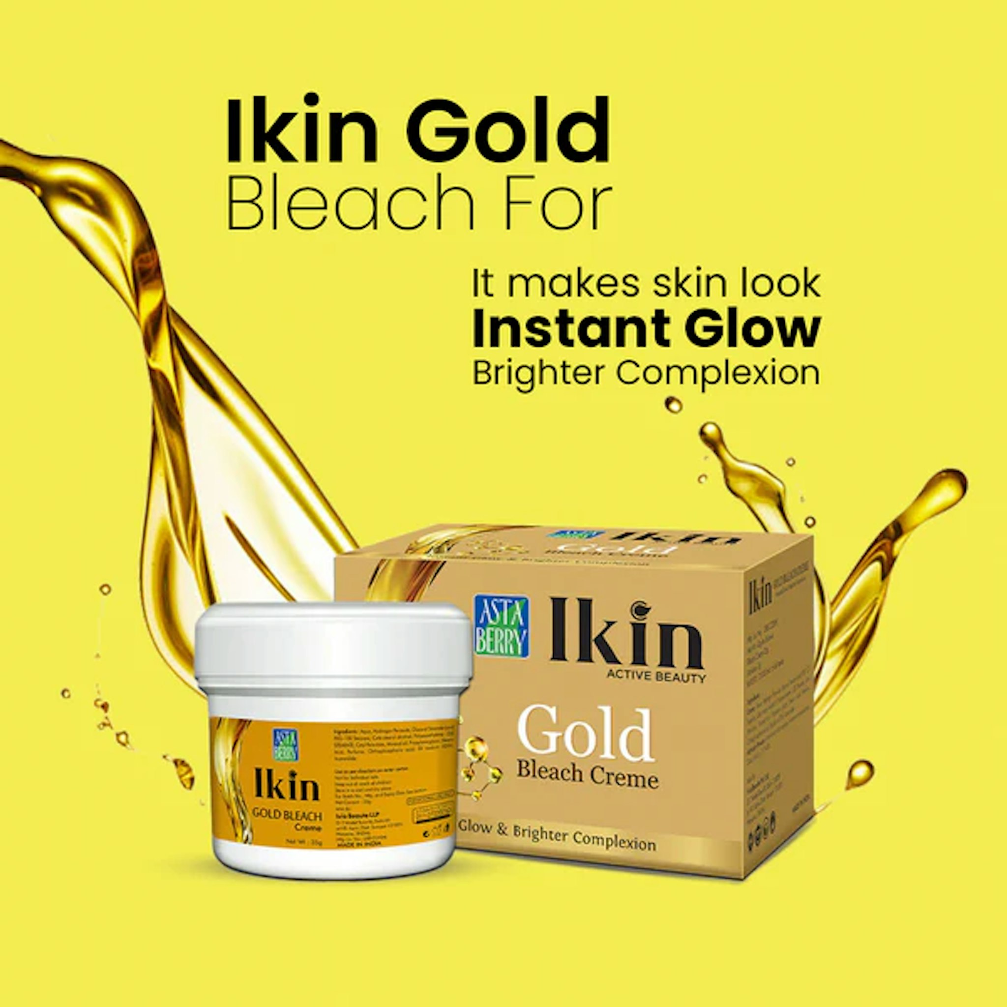 Ikin Gold Bleach For Radiant Skin 250 gm + 50 gm free  = 300 gm