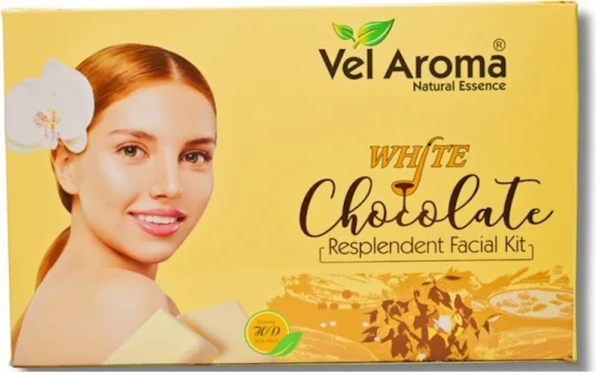 Vel Aroma White Chocolate Resplendent Facial Kit - Skin Rejuvenation, Brightening, Anti-Aging, Hydration and Glowing Skin  255 GM 