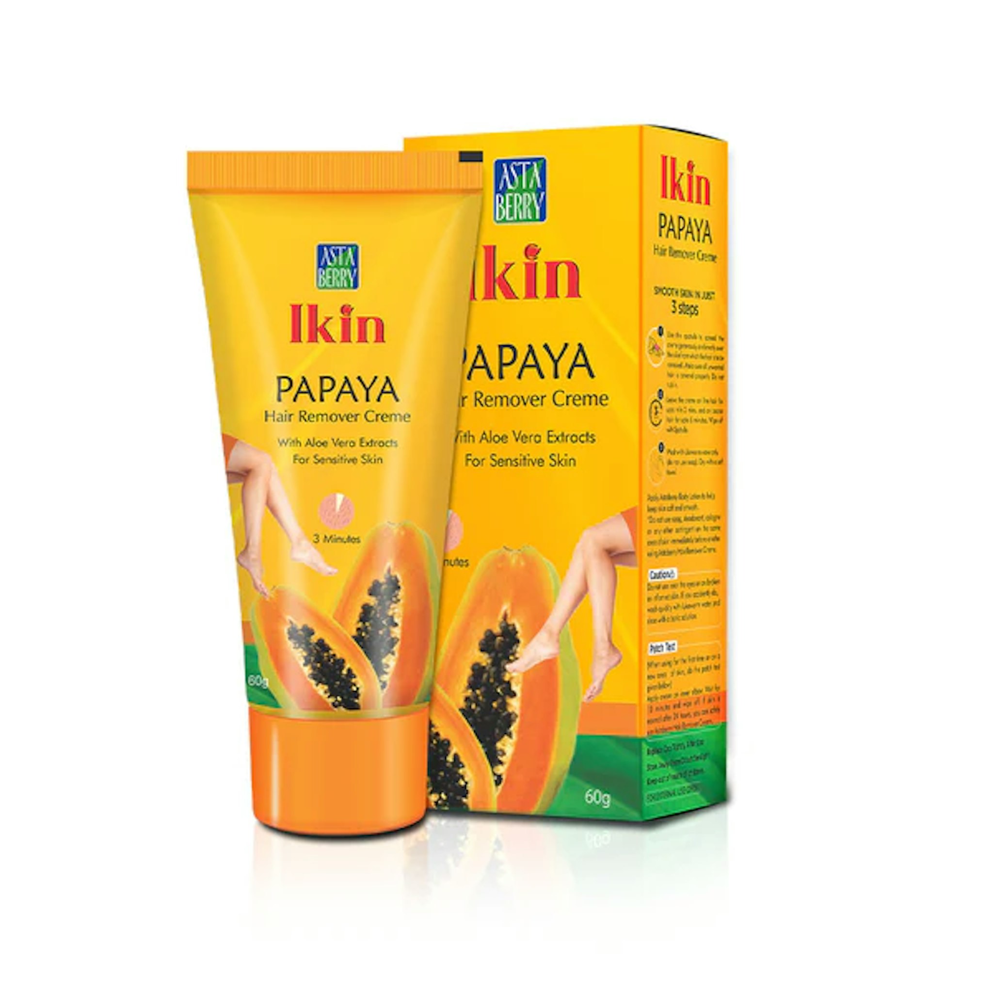 Ikin Papaya Hair Remover Creme For Sensitive Skin 60 GM 