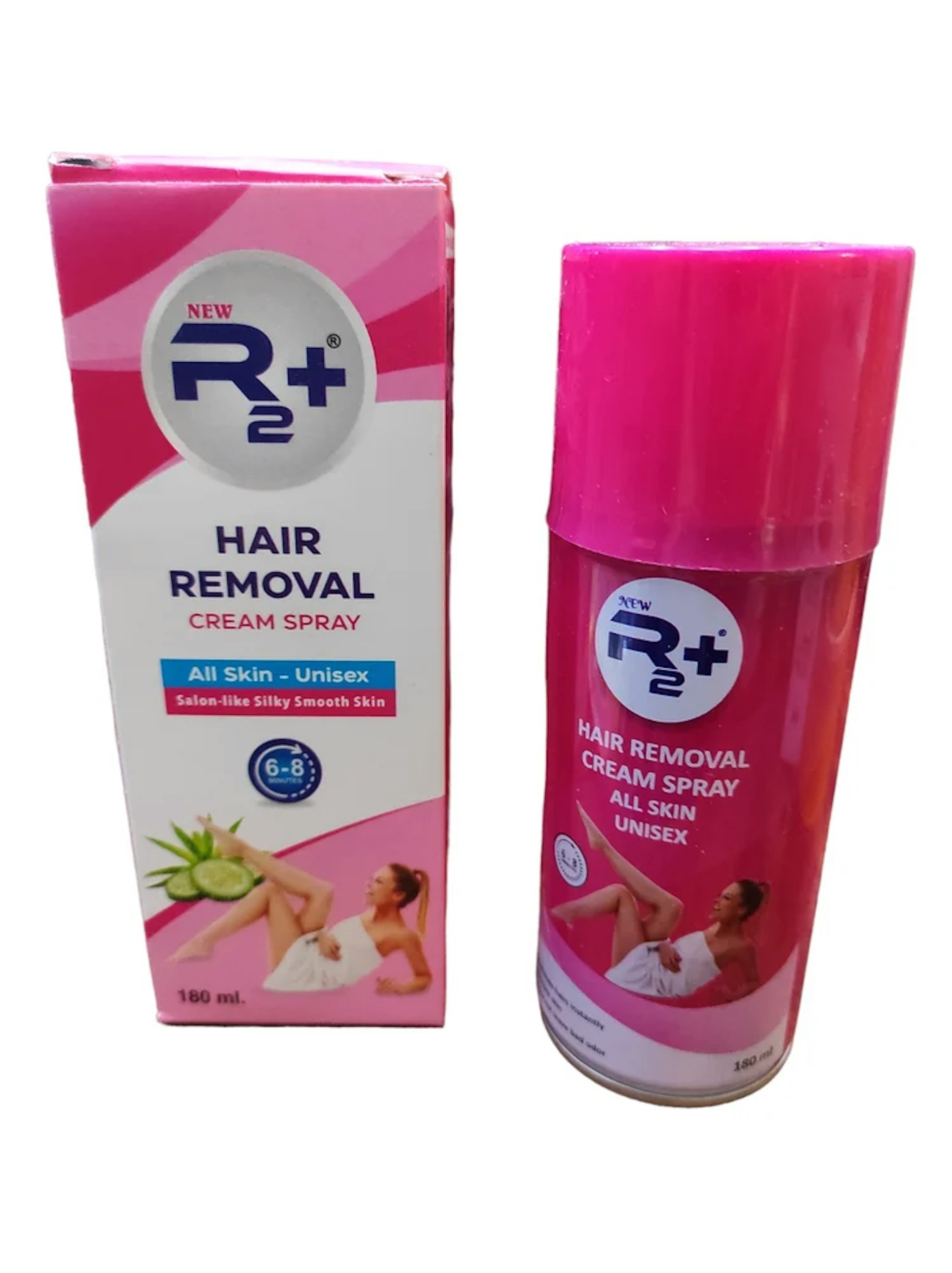 R2 + Hair Removal Cream Spray, Bottle : 180 ML