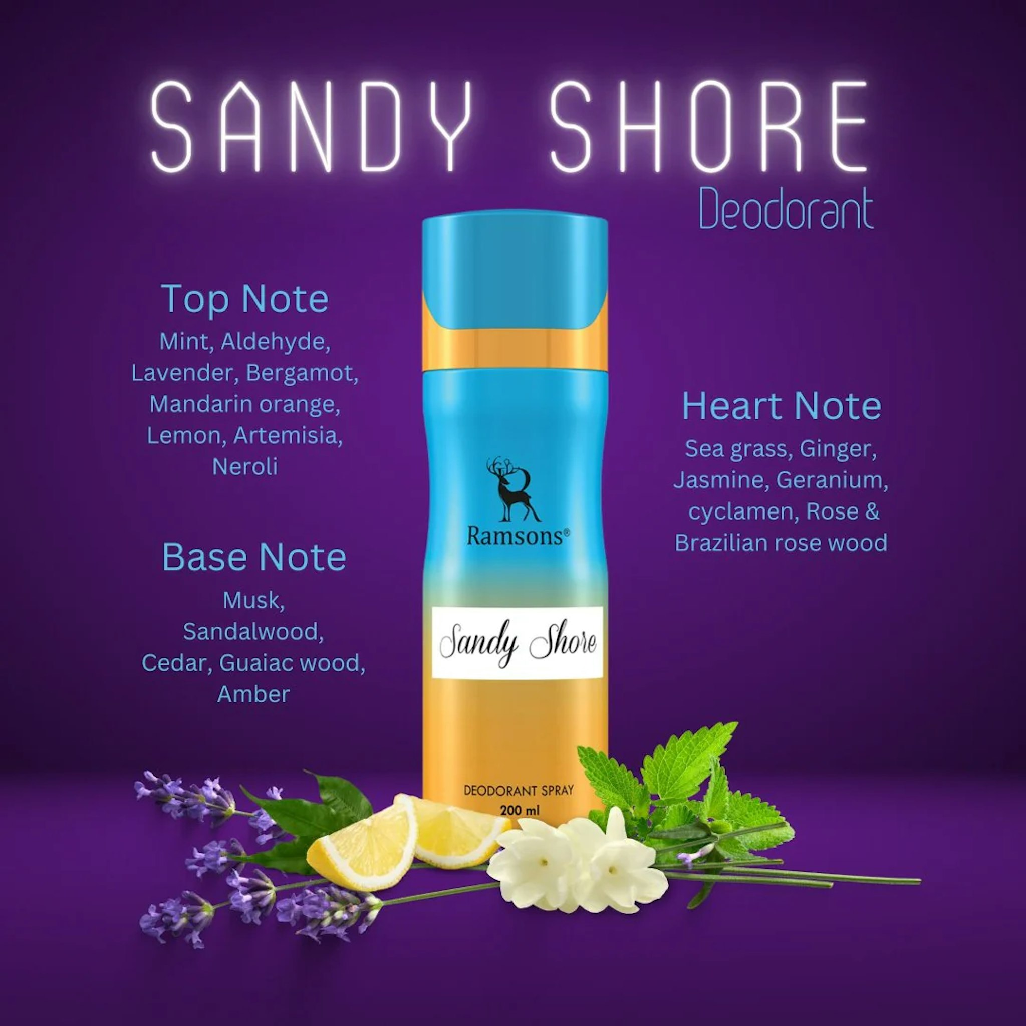 RAMSONS SANDY SHORE Deodorant Spray 200 ML