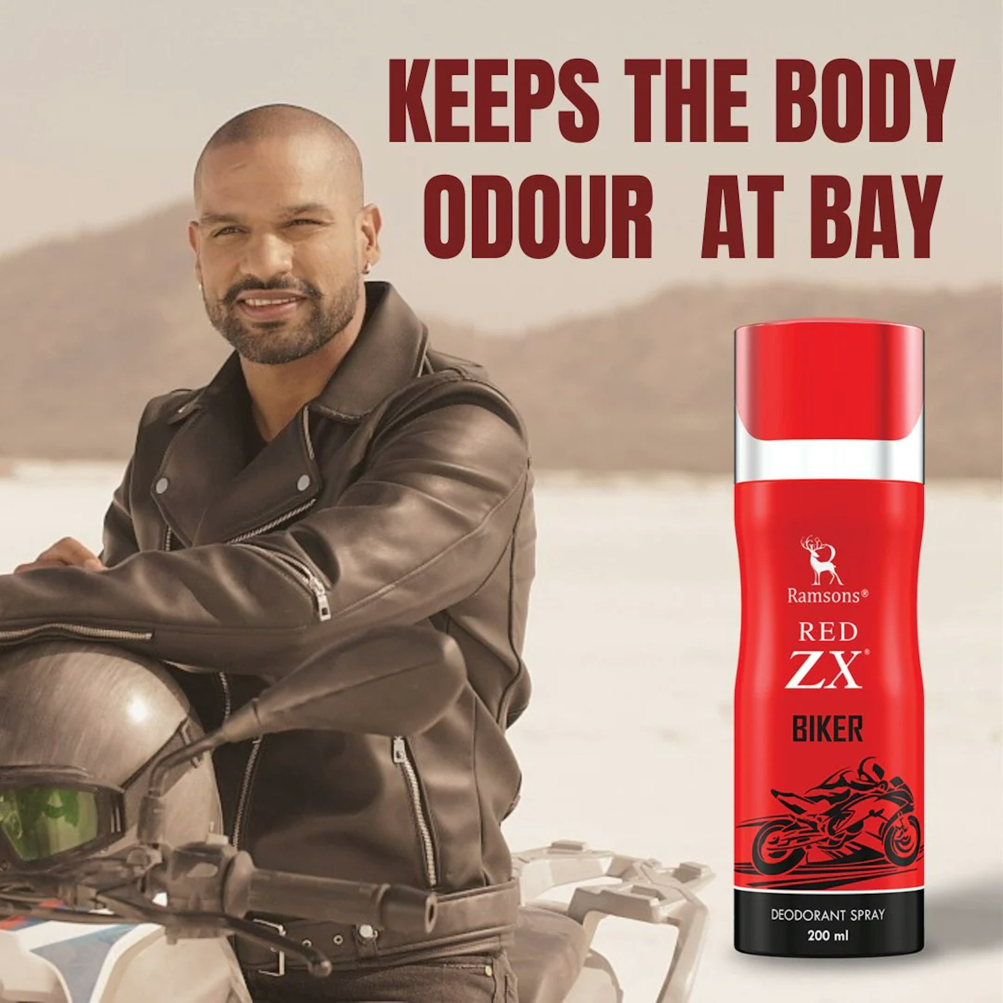 RAMSONS RED ZX BIKER Deodorant Spray 200 ML