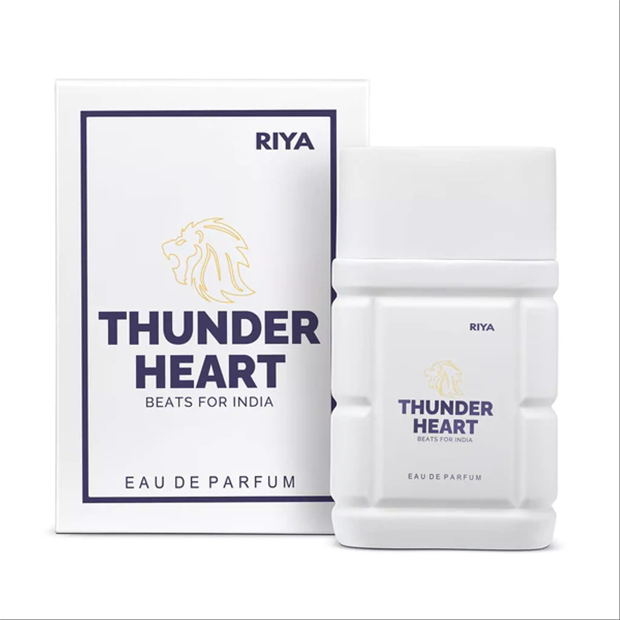 RIYA THUNDERHEART BEATS FOR INDIA (White),Perfume for Men & Women (100 ml),Unisex Eau De Parfum with Long Lasting Fragrance, Mandarin And Amber Notes