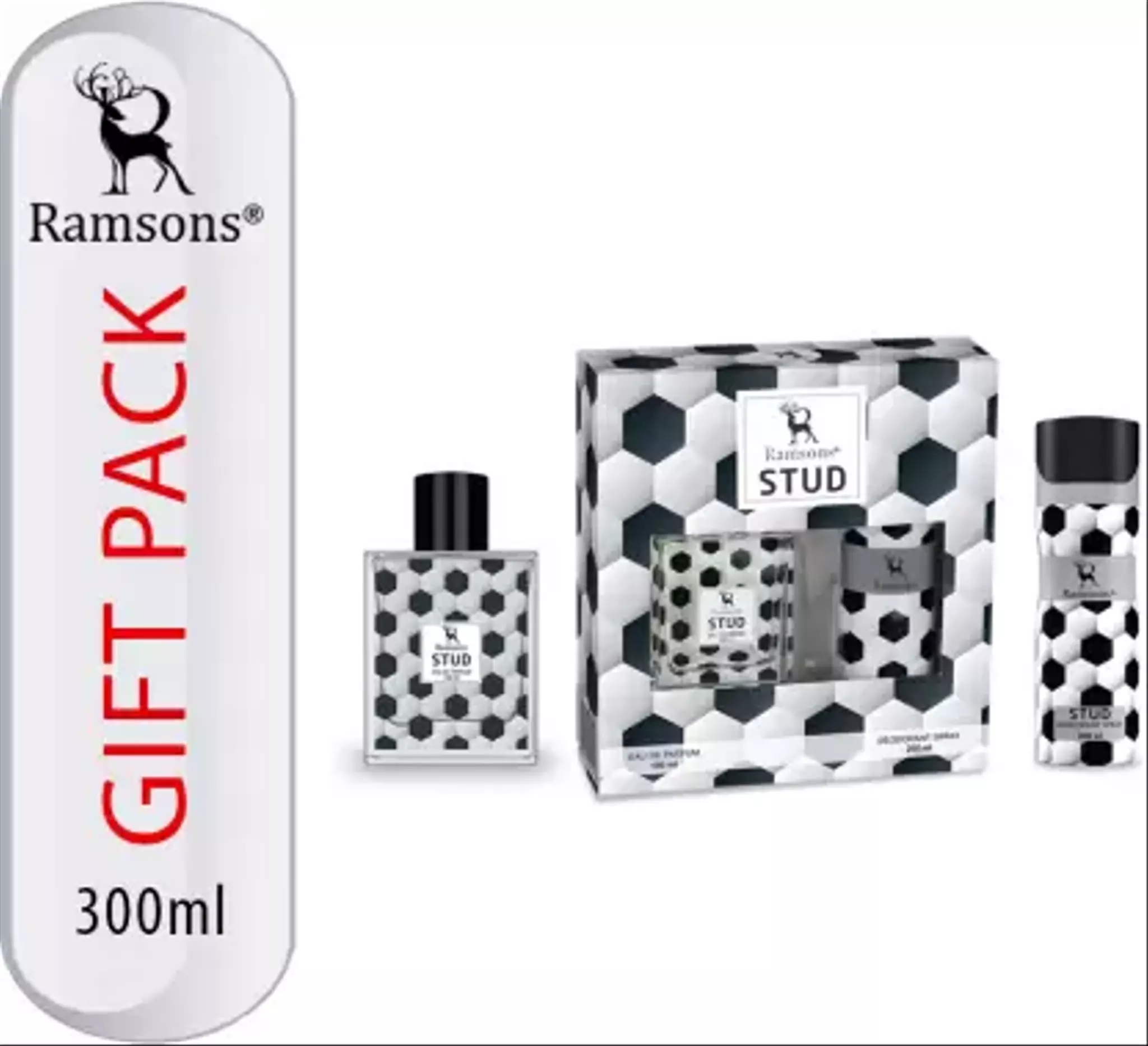 RAMSONS Stud Gift Pack Eau de Parfum - 300 ml  (For Men & Women)100 ML +200 ML 