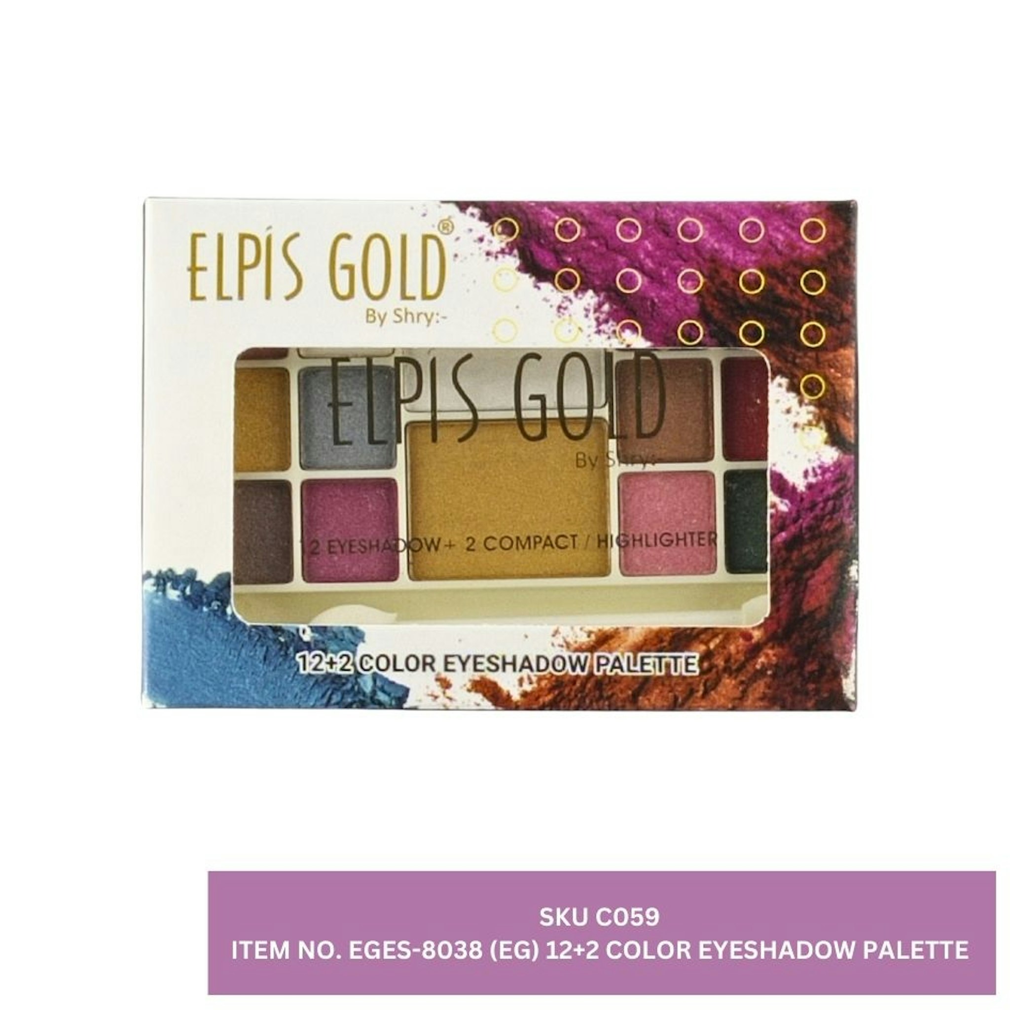 EGES-8038 EG 12+2 COLOR EYE SHADOW PALETTE 