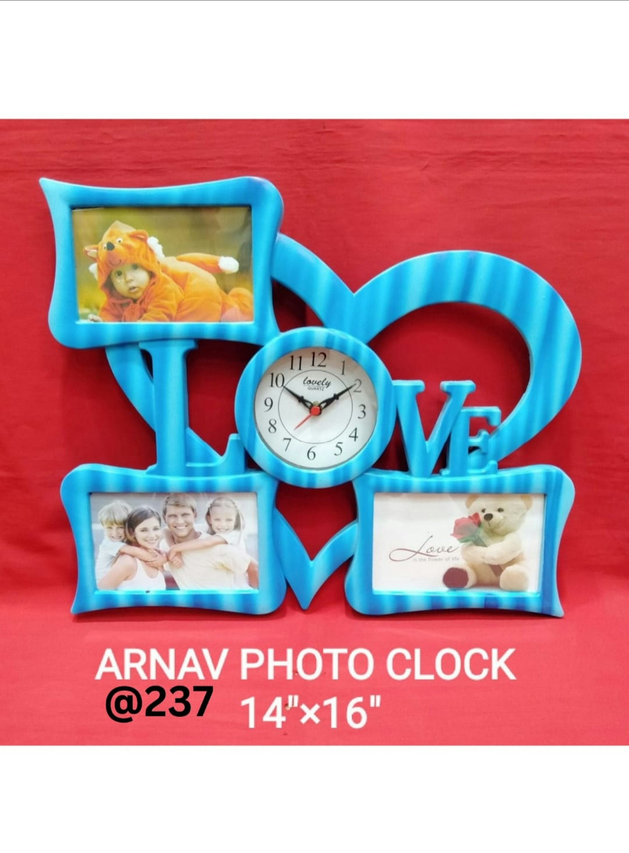 ARNAV  CLOCK PLASTIC PHOTO FRAME 