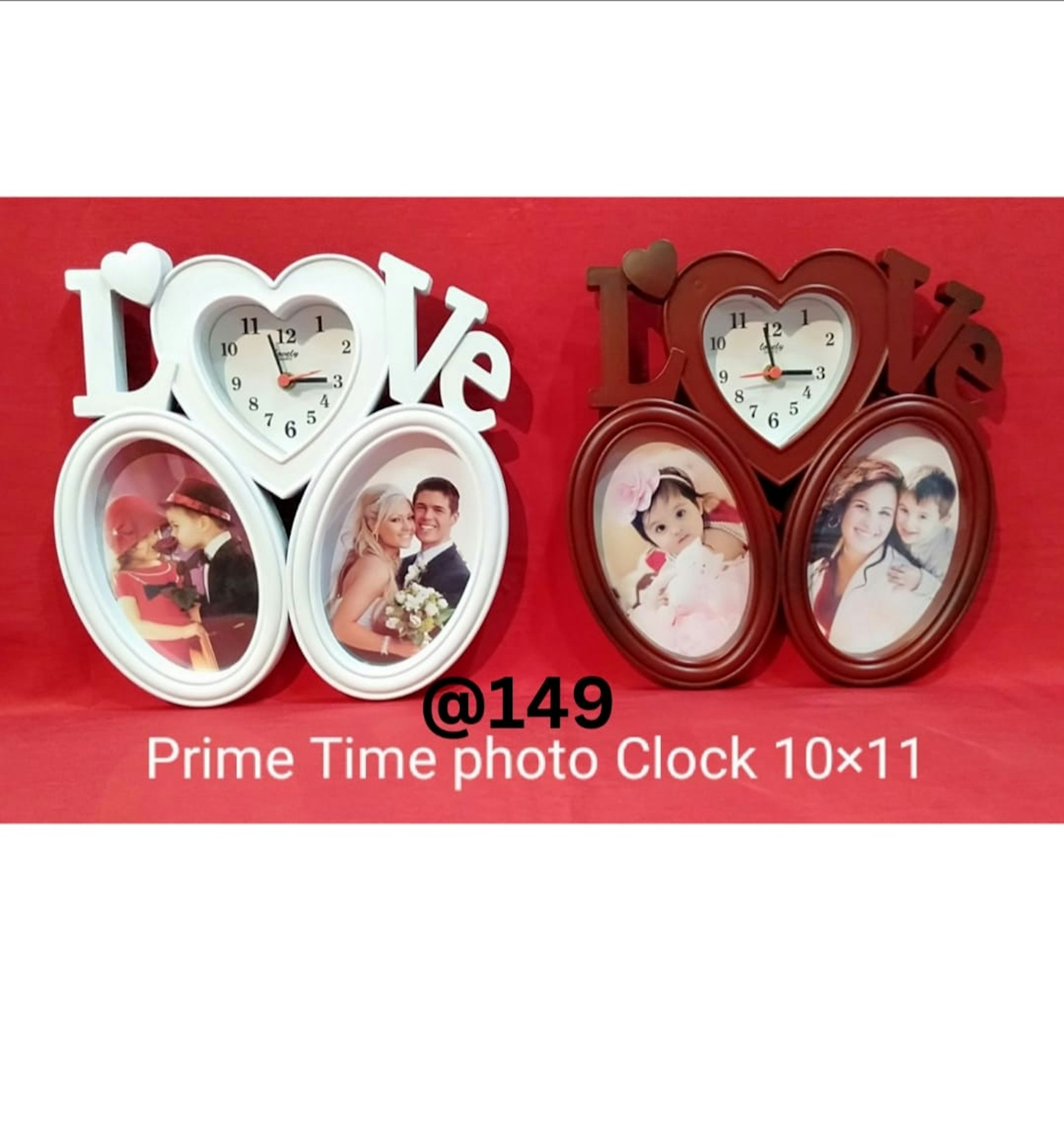 PRIME TIME CLOCK PLASTIC PHOTO FRAME 