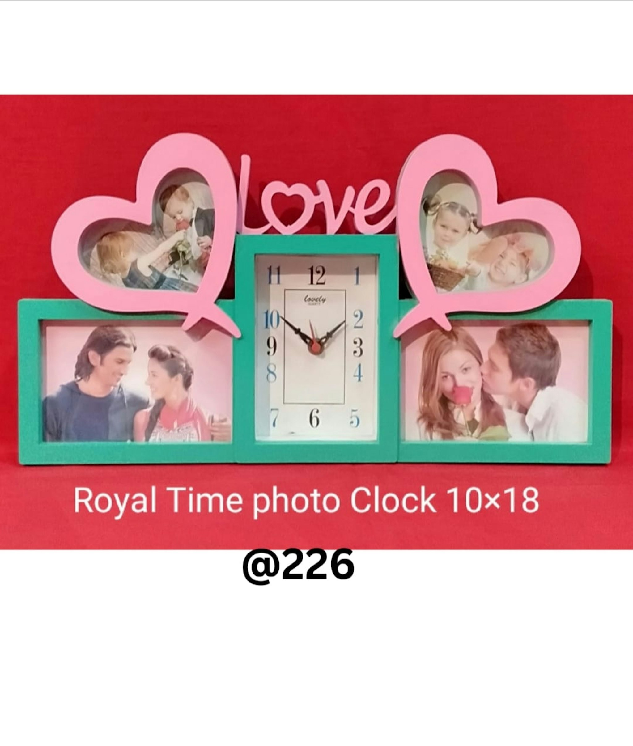 ROYAL TIME CLOCK PLASTIC PHOTO FRAME 