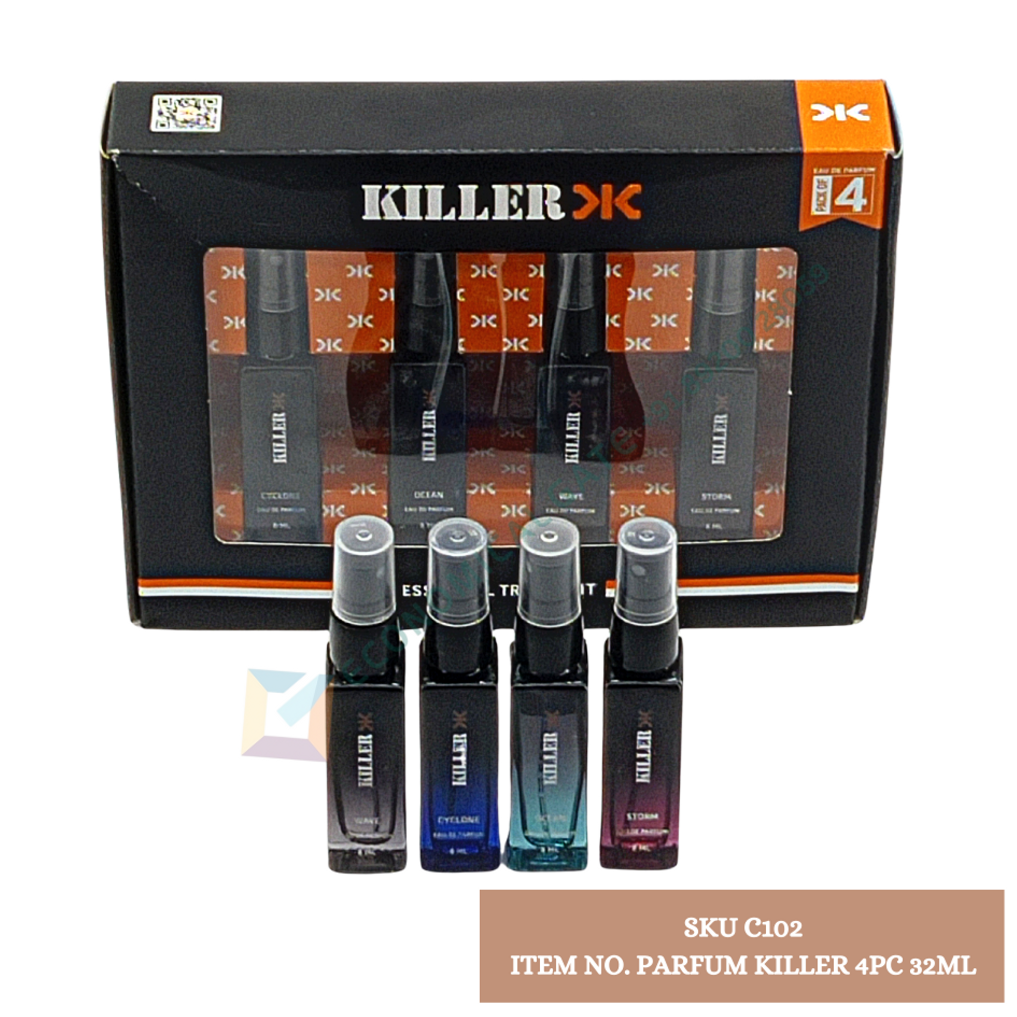 KILLER PERFUM 4 PC SET (4PC X 8ML ) 32 ML 