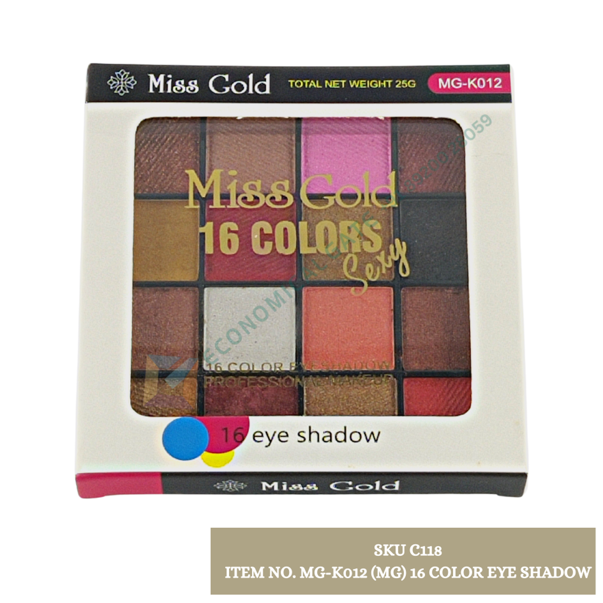 MG-K012 (MG) 16 COLOUR EYE SHADOW 