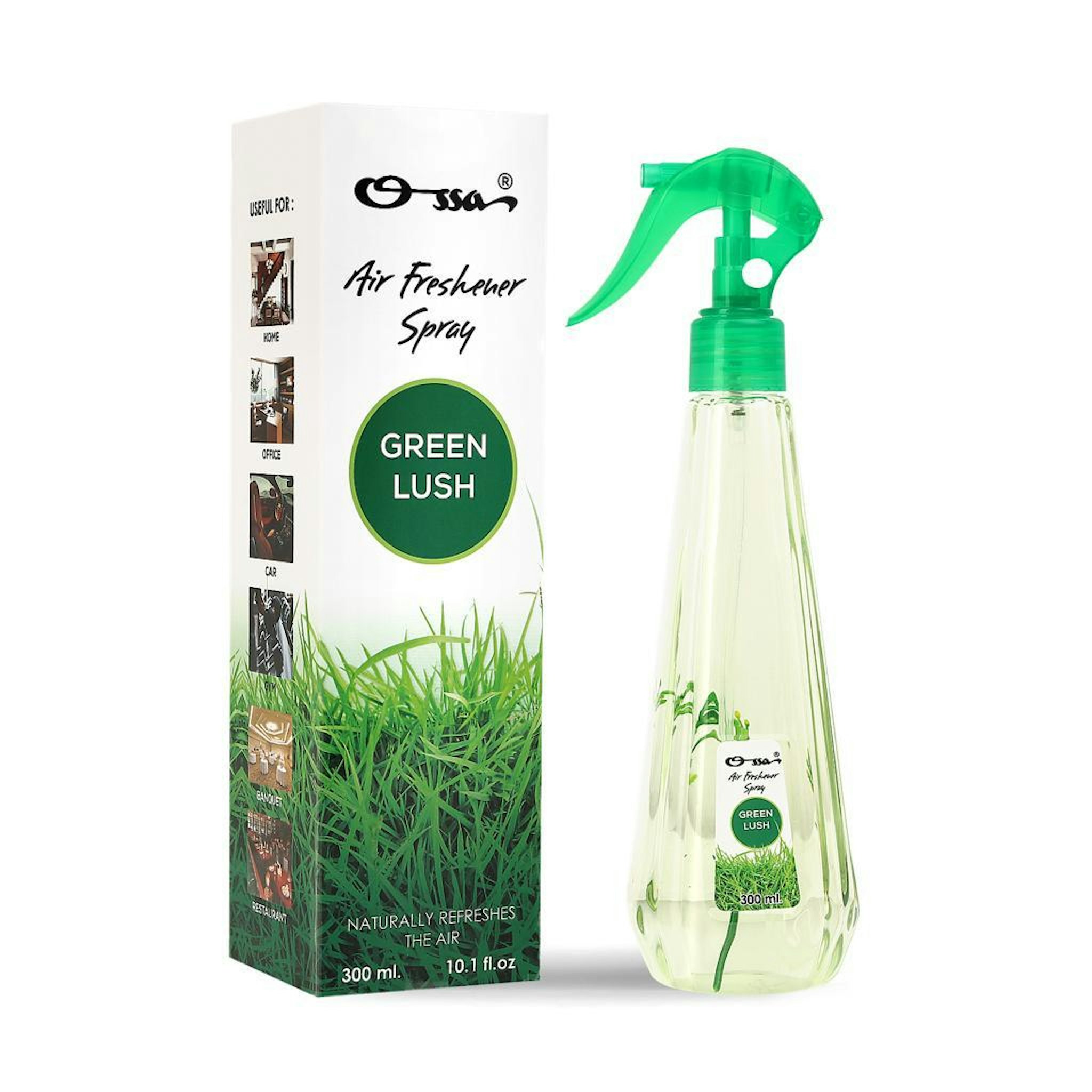 OSSA GREEN LUSH AIR FRESHENER SPRAY 300 ML 