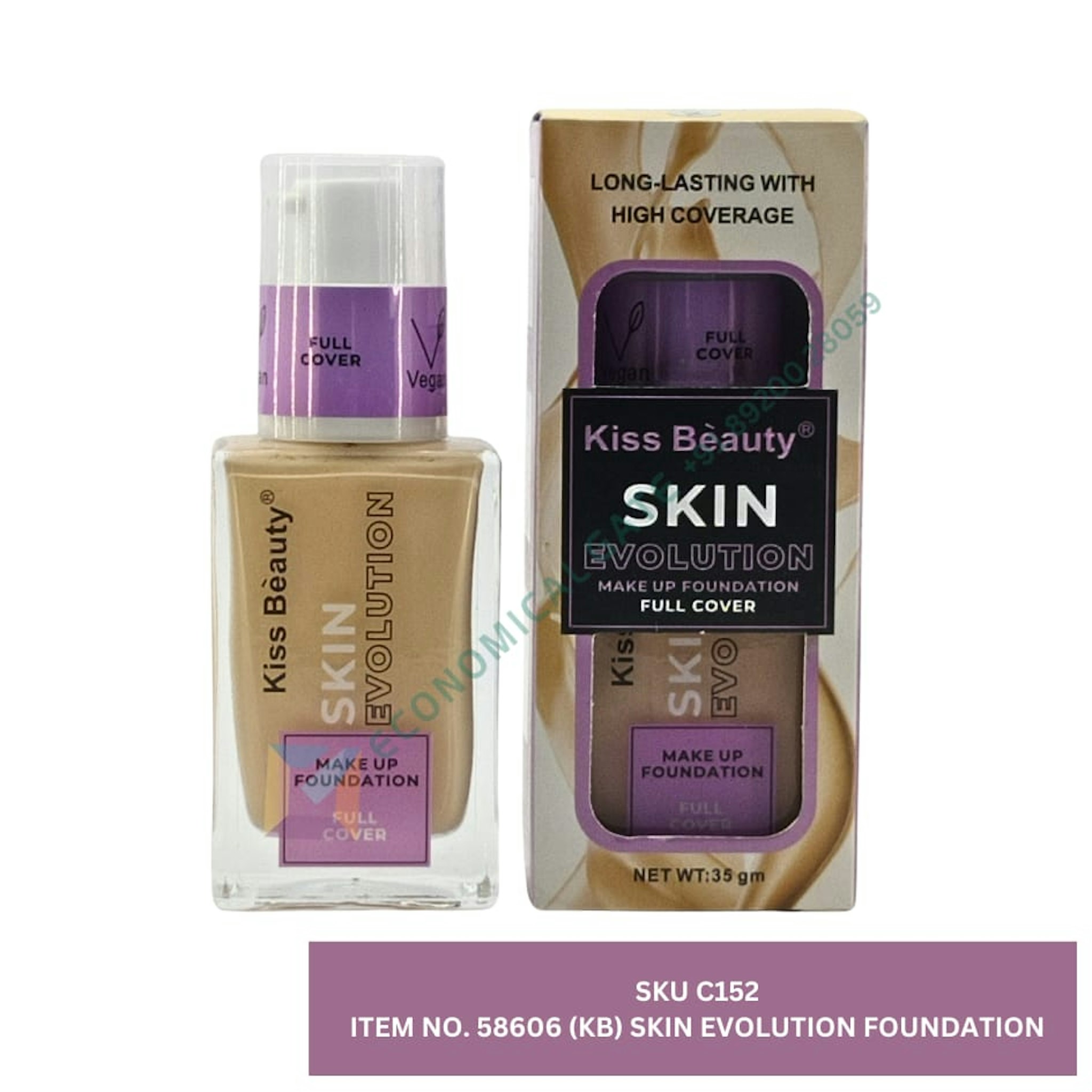 58606 (KB) SKIN EVOLUTION FOUNDATION  KISS BEAUTY 