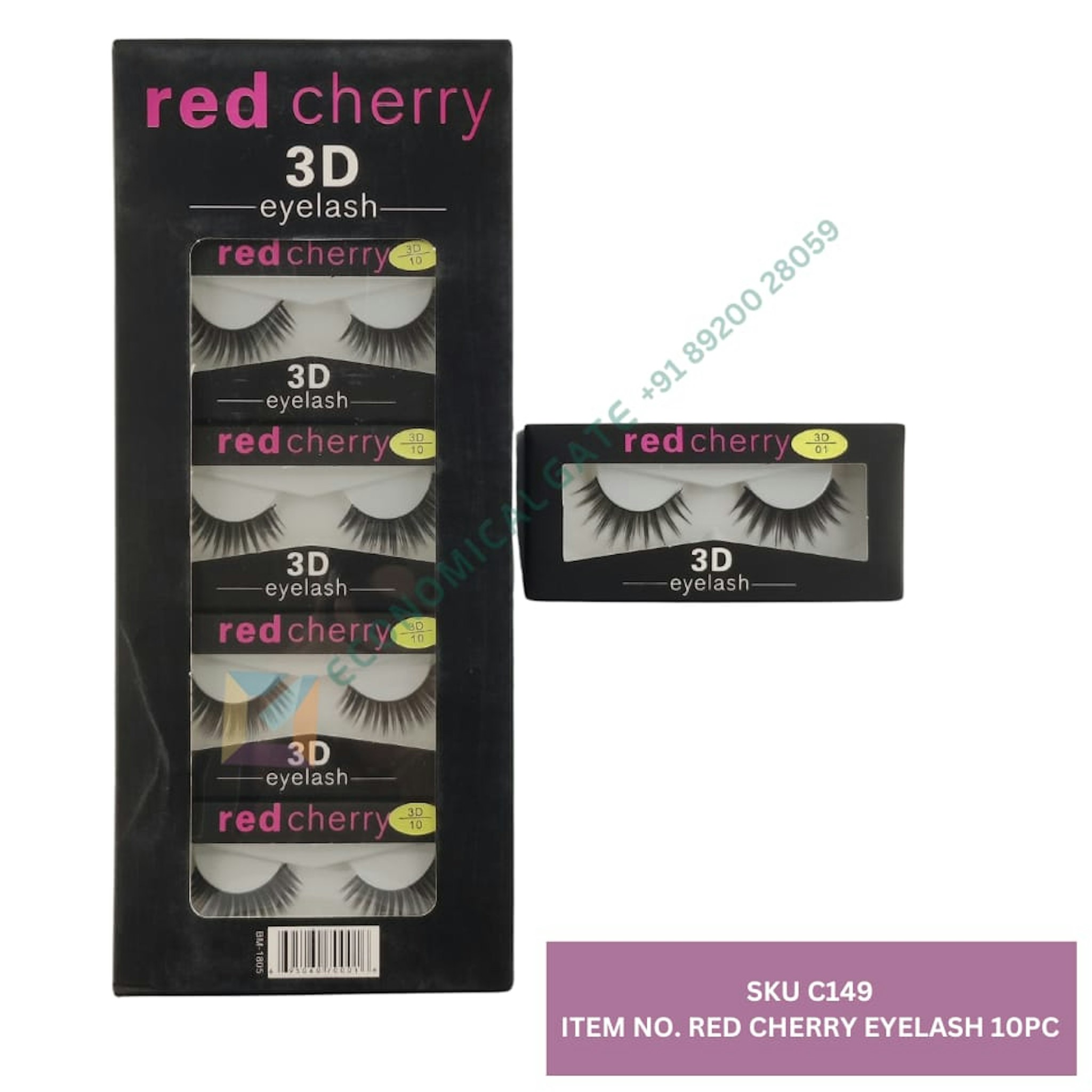 RED CHERRY EYE LASH 10 PC BOX 