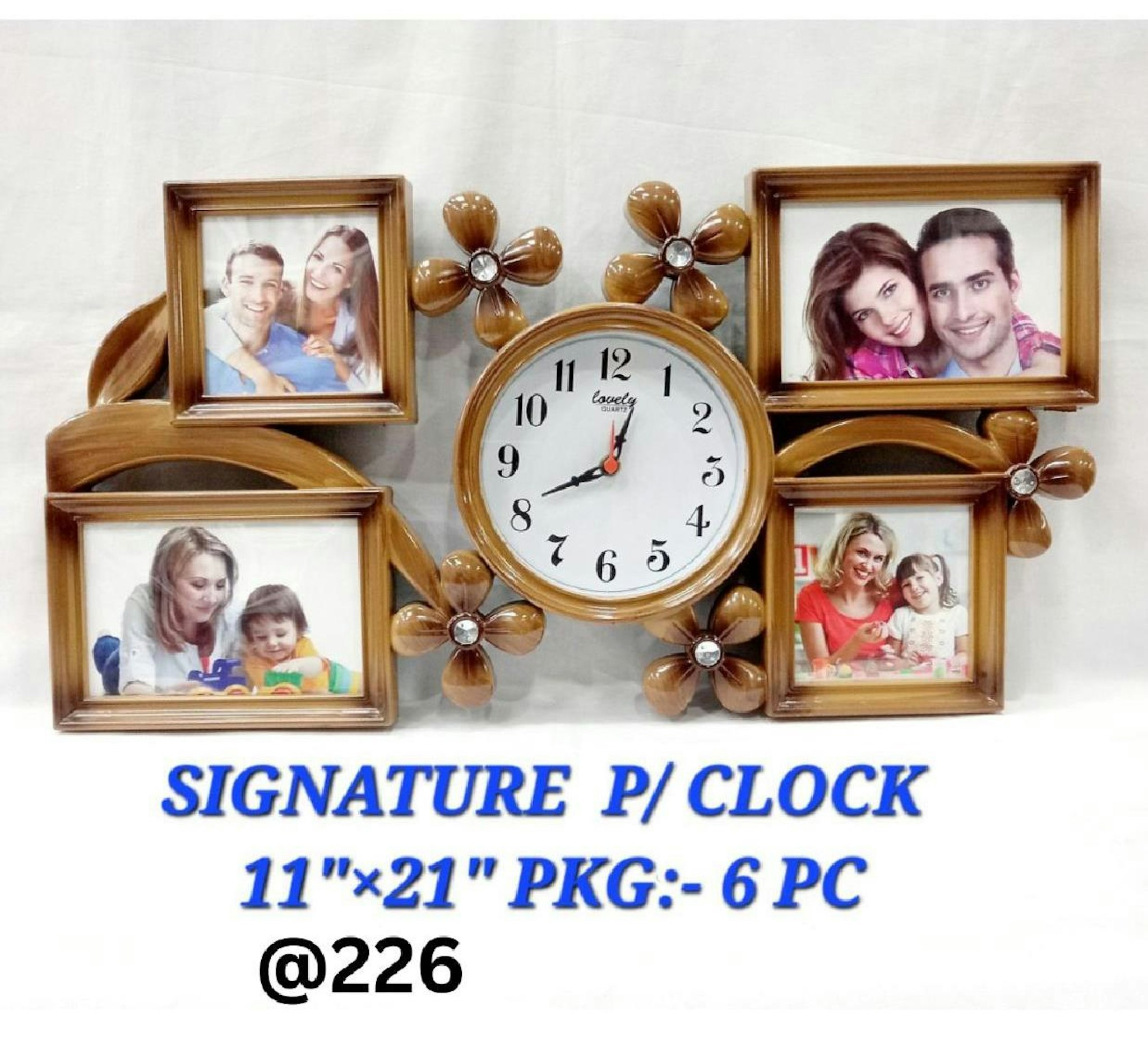 SIGNATURE CLOCK PHOTO FRAME 