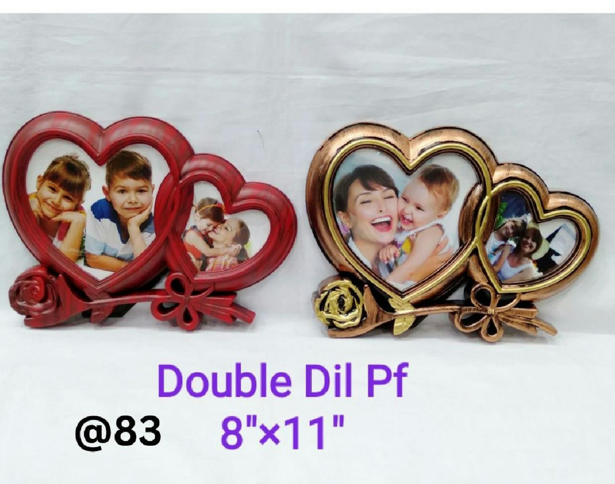 DOUBLE DIL PLASTIC PHOTO FRAME 