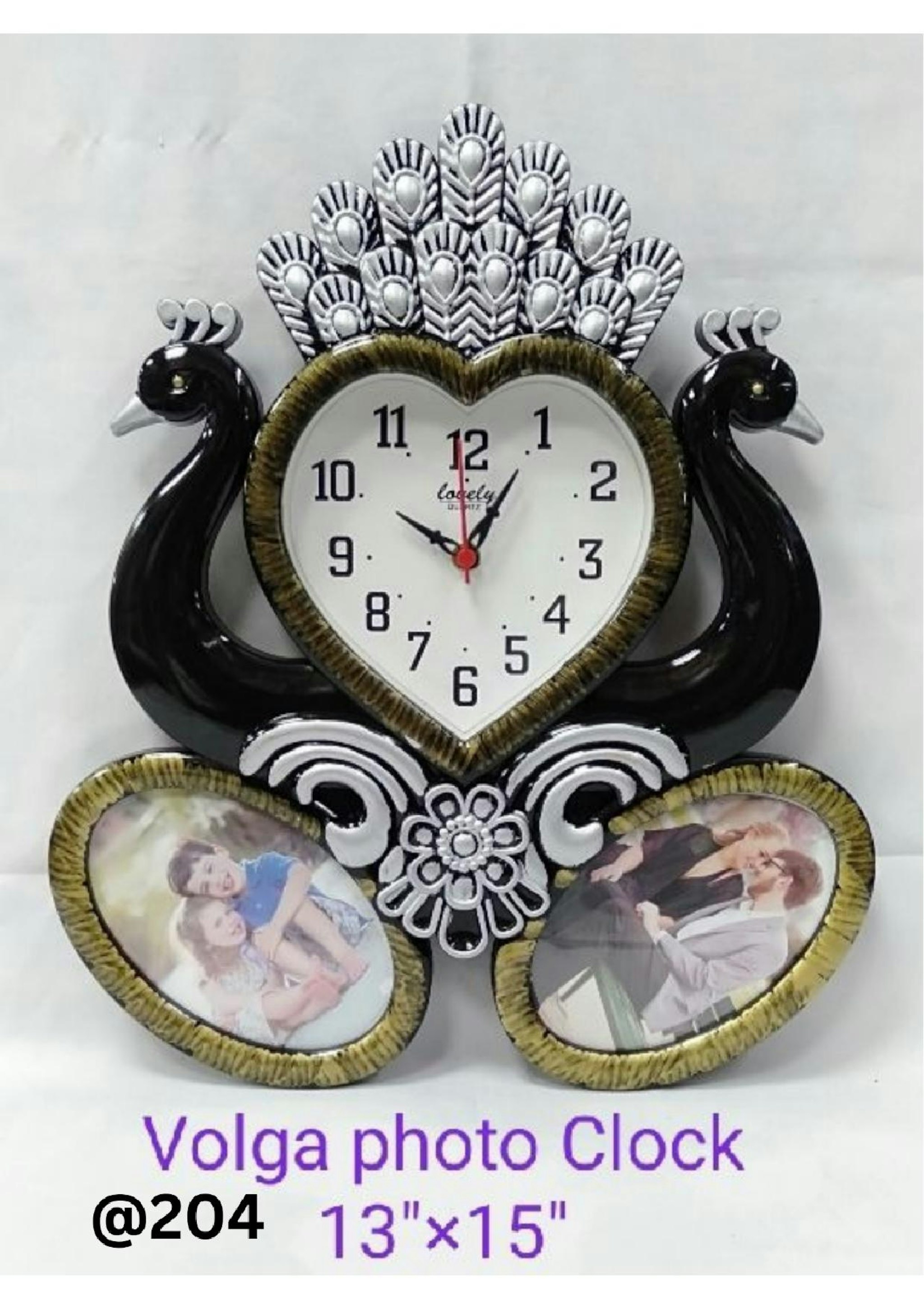 VOLGA CLOCK P/F PLASTIC PHOTO FRAME 