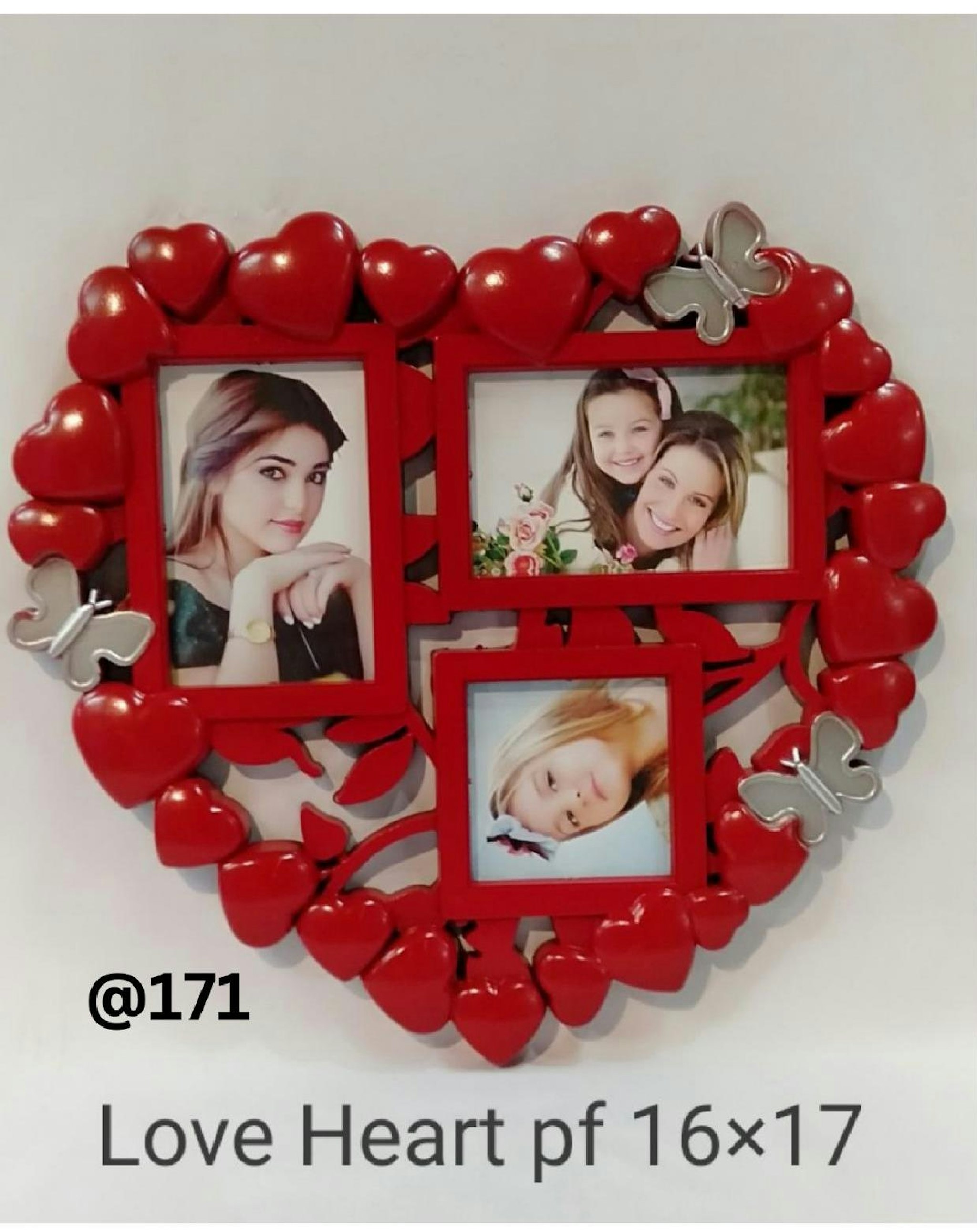 LOVE HEART PLASTIC PHOTO FRAME 