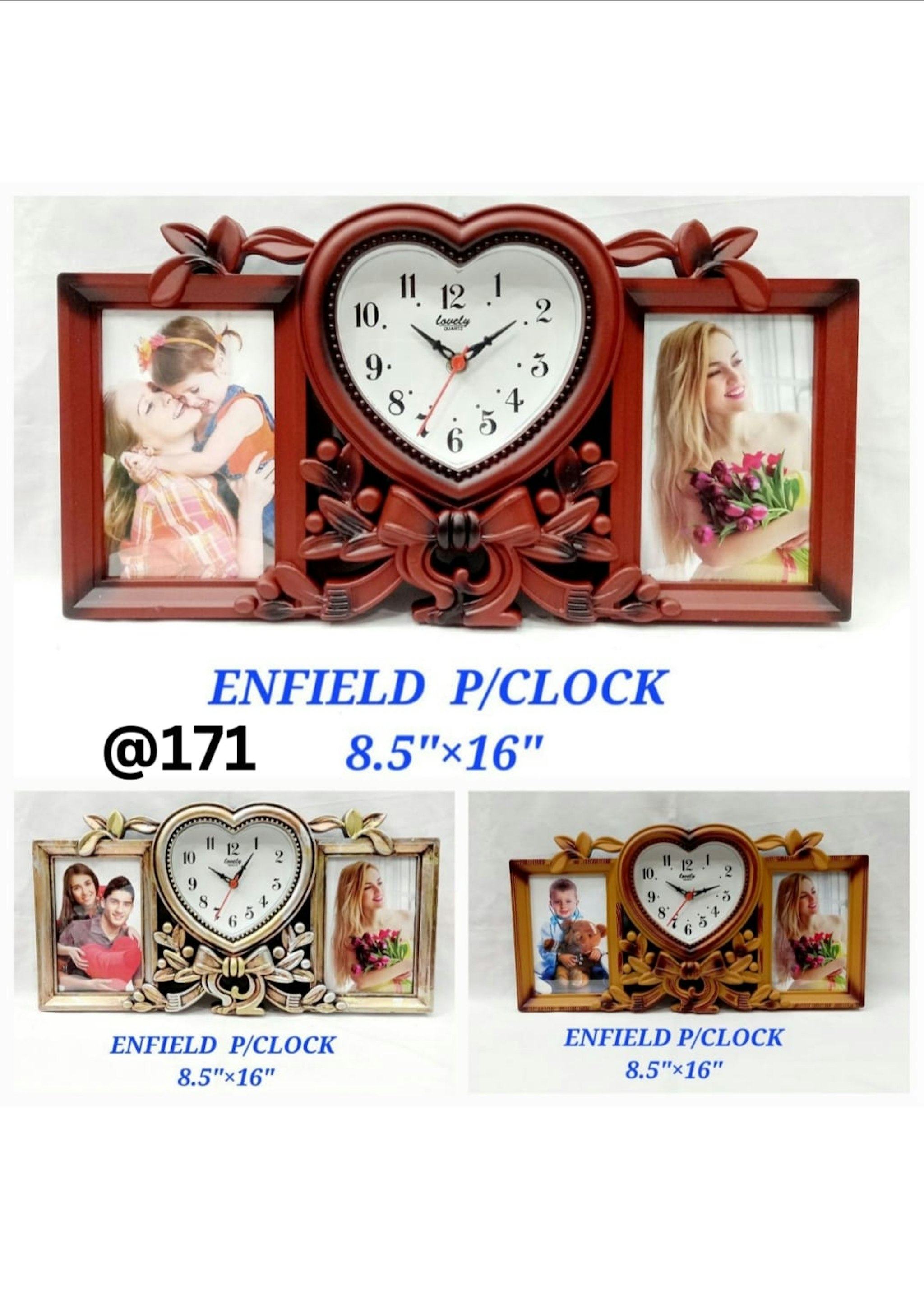 ENFIELD CLOCK PLASTIC PHOTO FRAME 