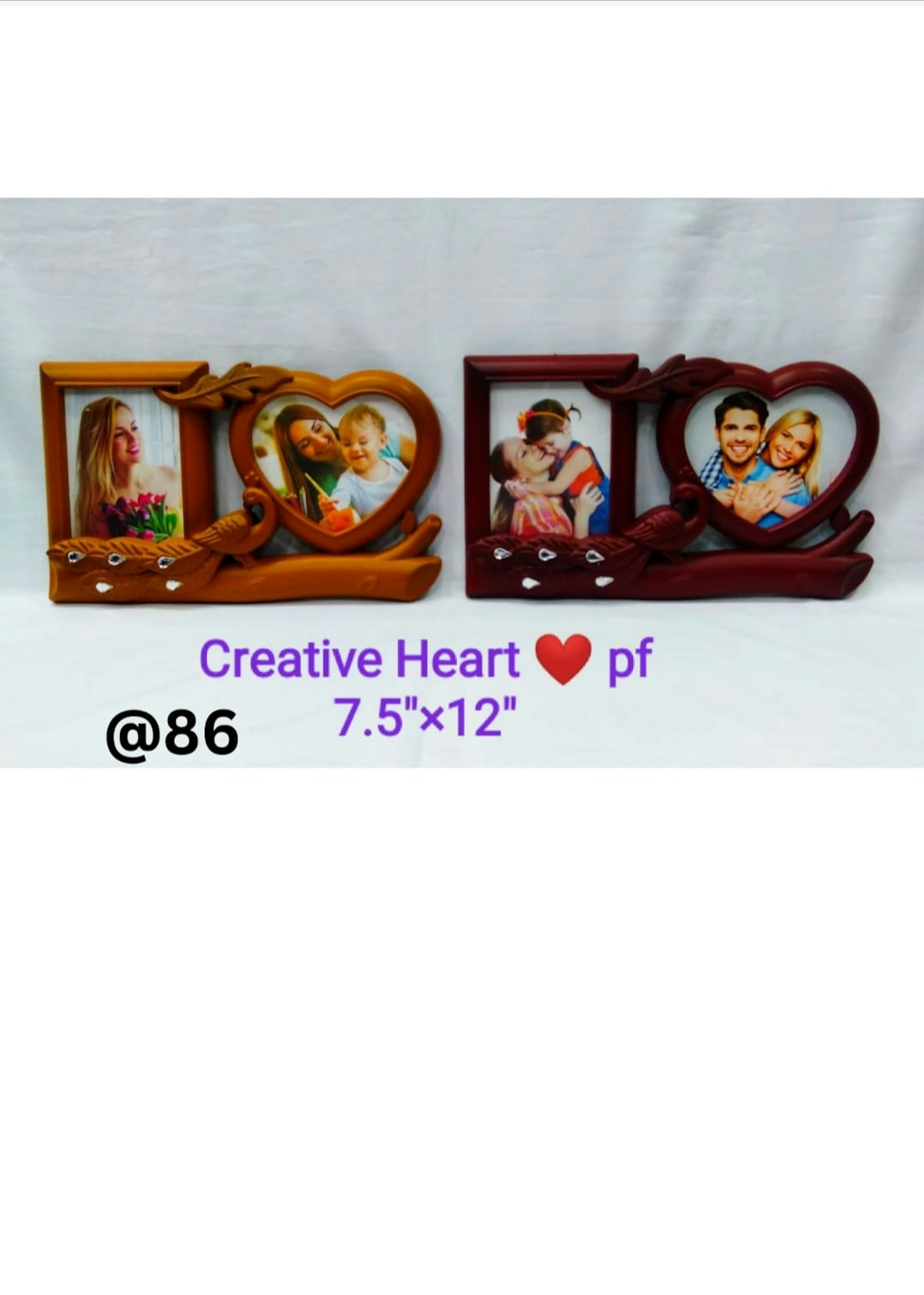 CREATIVE HEART PLASTIC PHOTO FRAME 