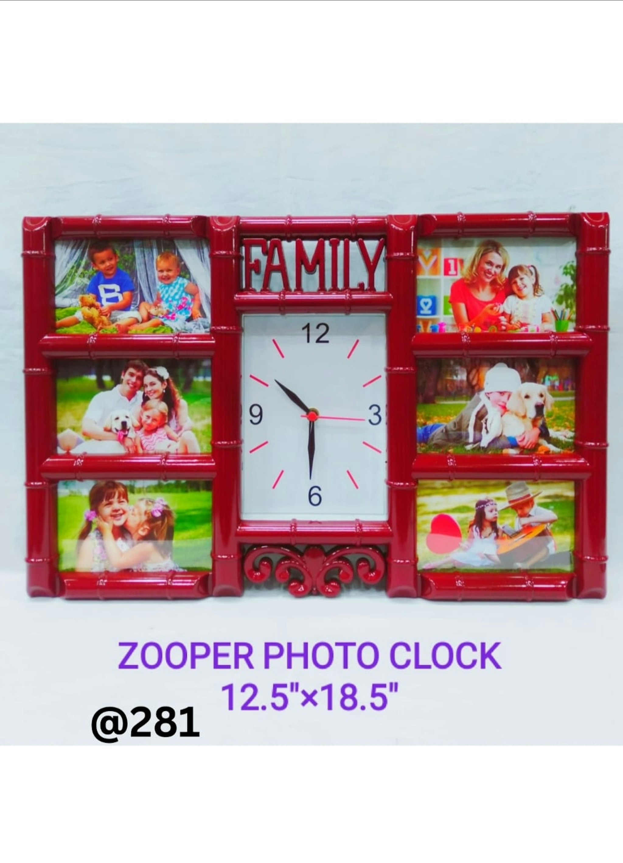 ZOOPER CLOCK PLASTIC PHOTO FRAME 