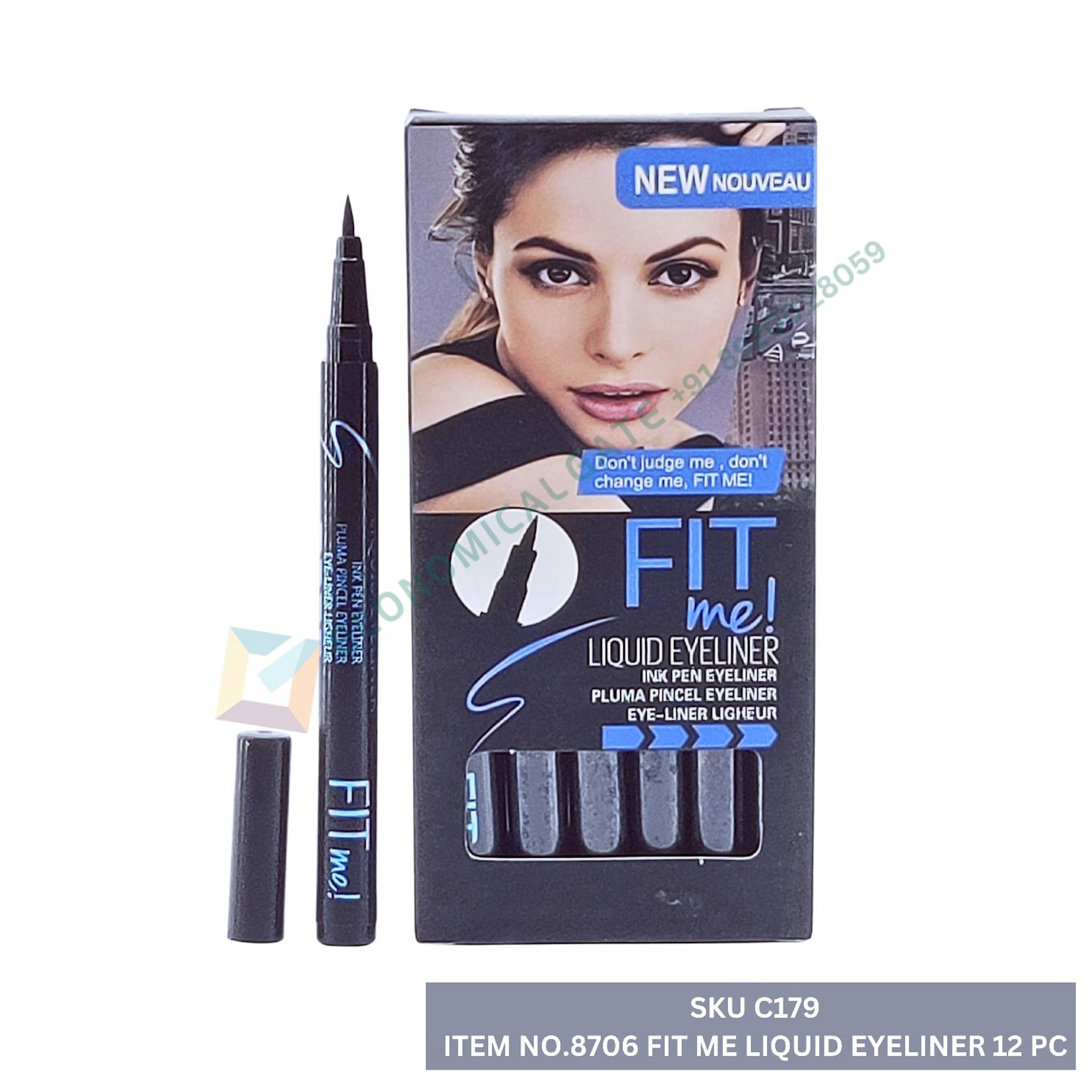 8706 FIT ME LIQUID EYE LINER 12 PC BOX 