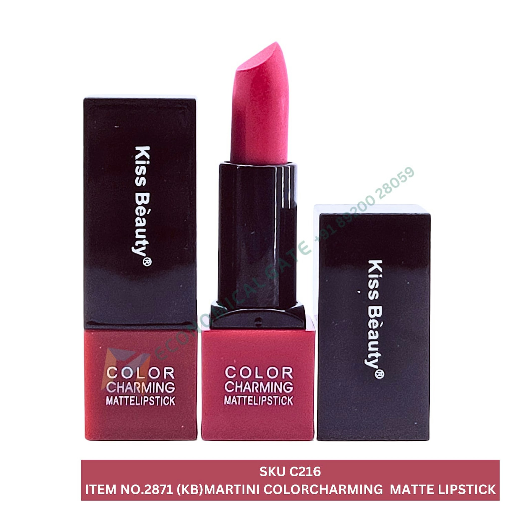 2871 (KB) MARTINI COLOUR CHARMING MATTE LIPSTICK 12 PC PACKING BOX