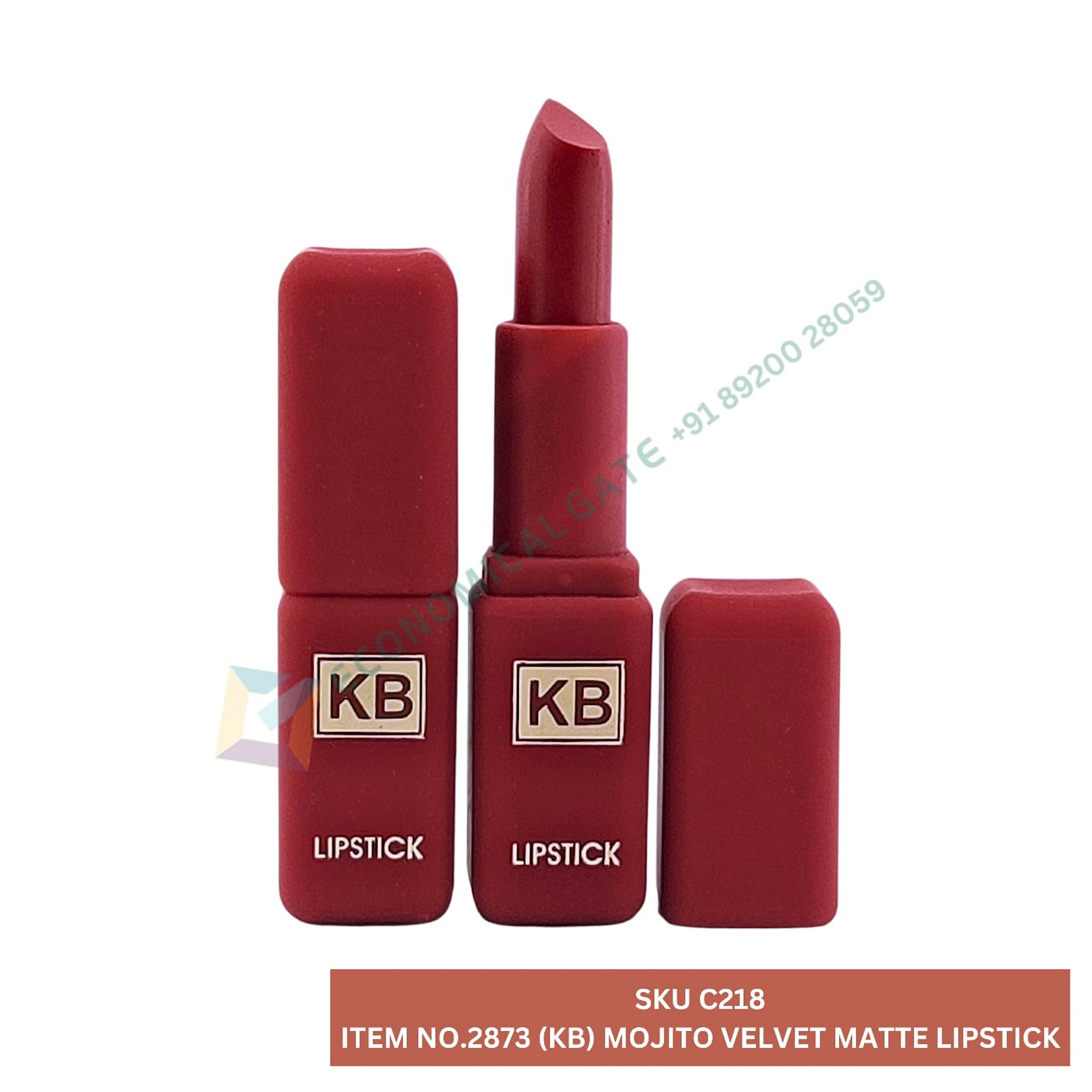 2873 (KB) MOJITO VELVET MATTE LIPSTICK 12 PC PACKING BOX