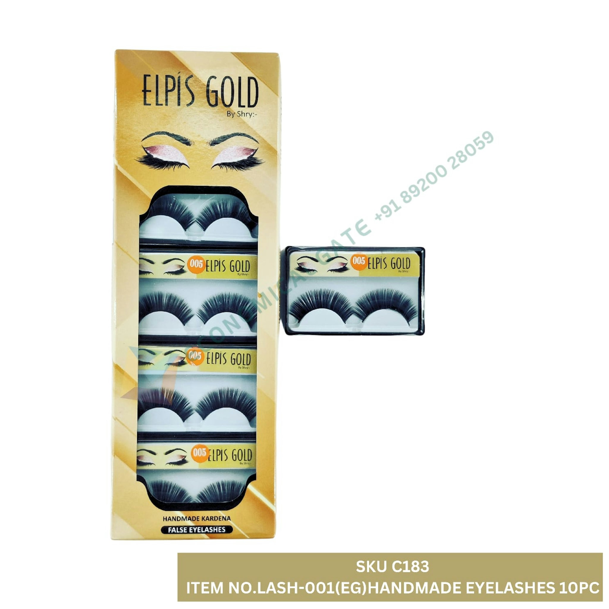 LASH-001 (EG)HAND MADE EYE LASHES 10 PC BOX 