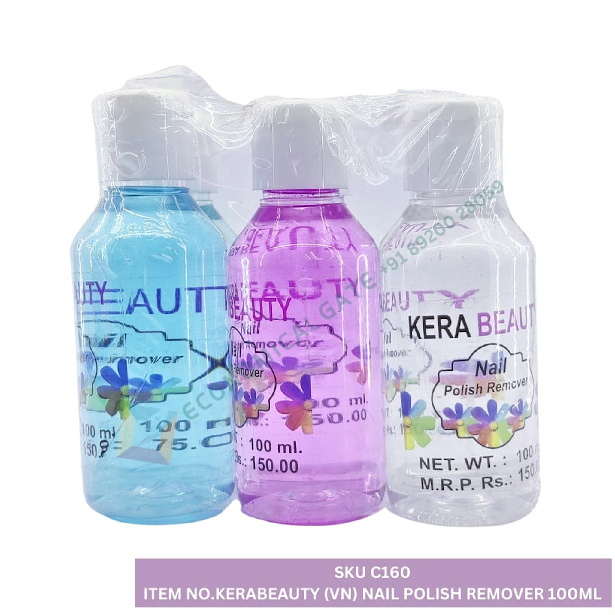 KERA BEAUTY (VN) NAIL POLISH REMOVER 100 ML  6 PC 