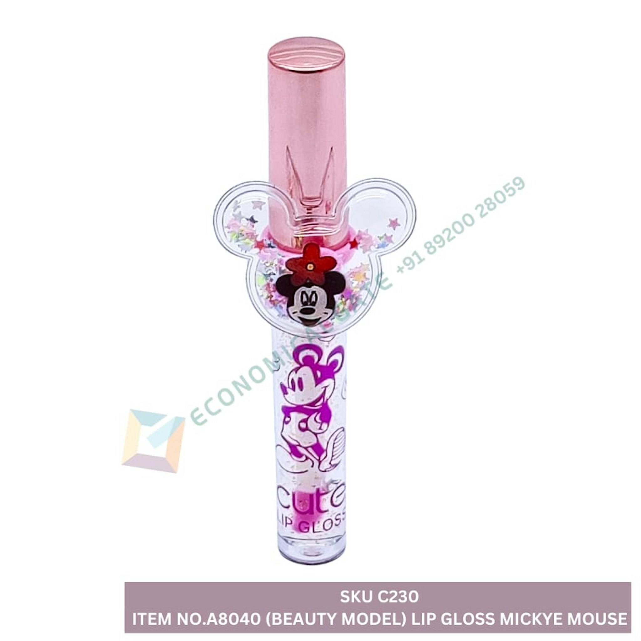 A8040 (BEAUTY MODEL ) LIP GLOOS MICKY MOUSE 24 PC BOX 